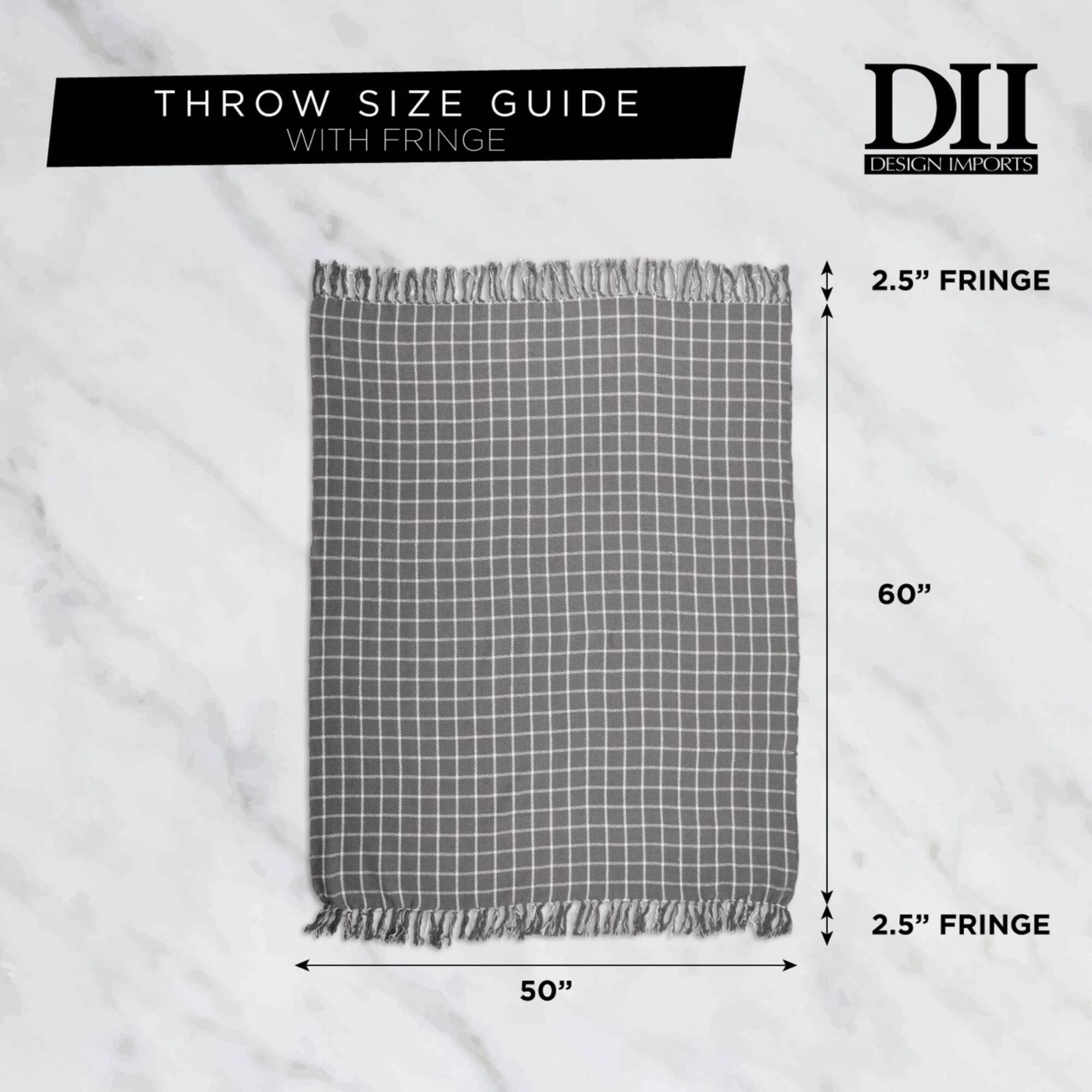 DII® Gray Stars Throw